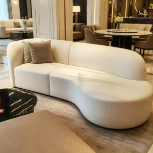 Designer Curved Fabric Sofa