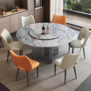 Round Natural Marble Dining Table