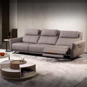 3 Seater Electronic Recliner Genuine Leather Sofa