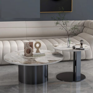 2 In 1 Glossy Sintered Stone Coffee Table